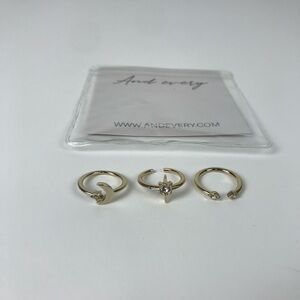 Nib-And Every-Celestial Mix And Match Rings. 3 Pcs.